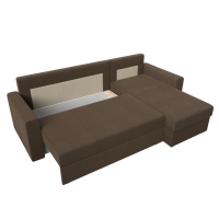 Угловой диван Верона лайт (рогожка коричневый) - Изображение 3